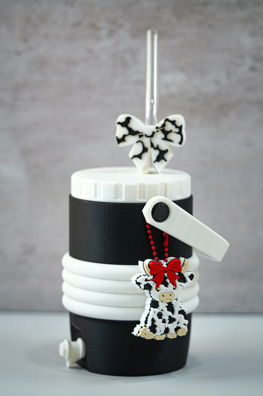 Black & White Cow Soda Can Holder | 3D Printed 12oz Can Sleeve