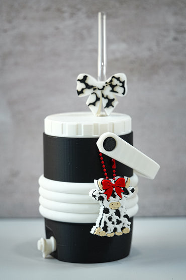 Black & White Cow Soda Can Holder | 3D Printed 12oz Can Sleeve