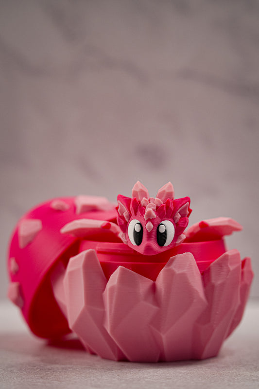 Flexi Crystal Dragon & Egg Pink