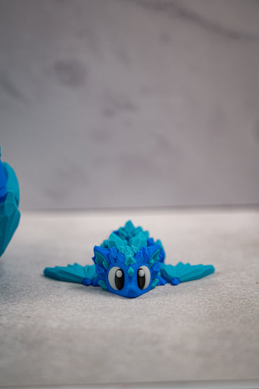 Arctic Crystal Baby Dragon with Egg