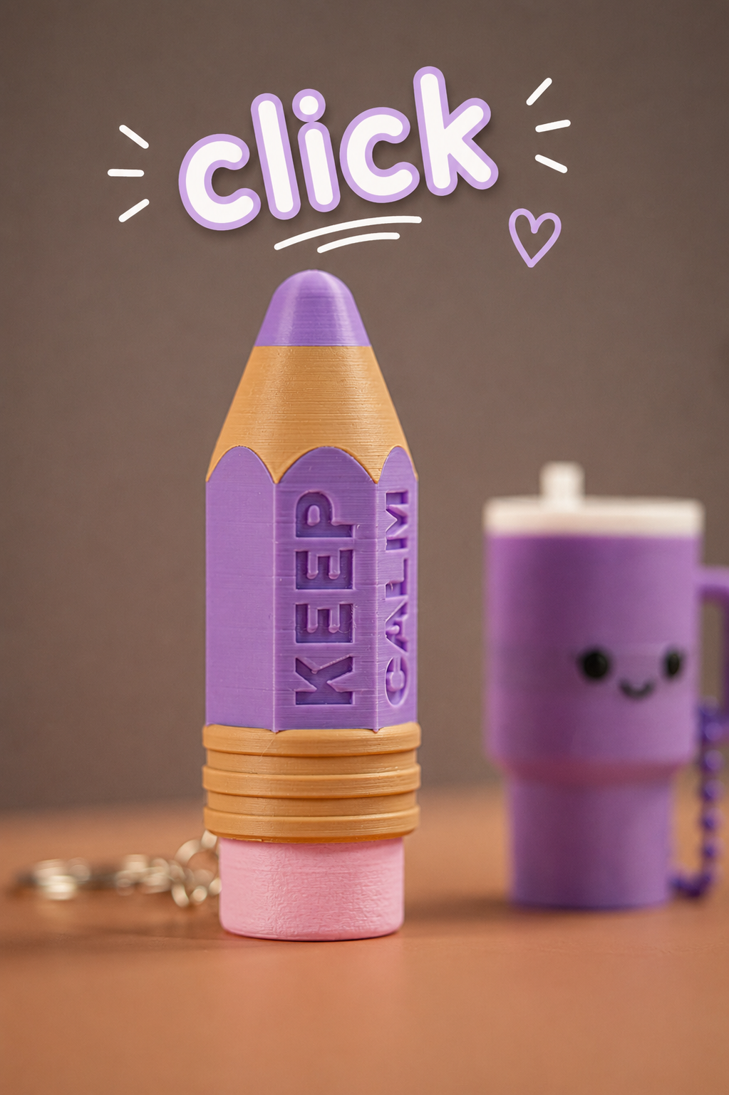 Teacher Clickers Keychain Set