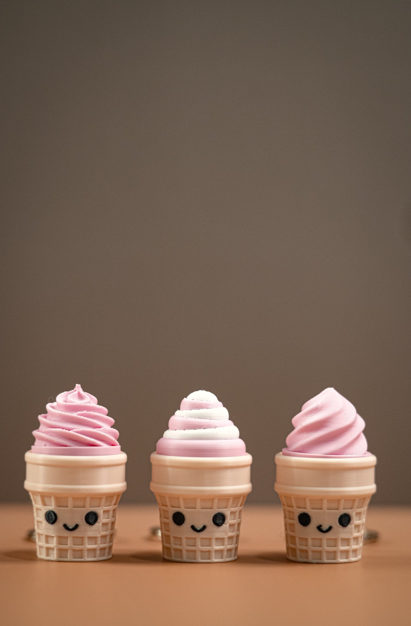 Cute Ice Cream Clickers Keychain