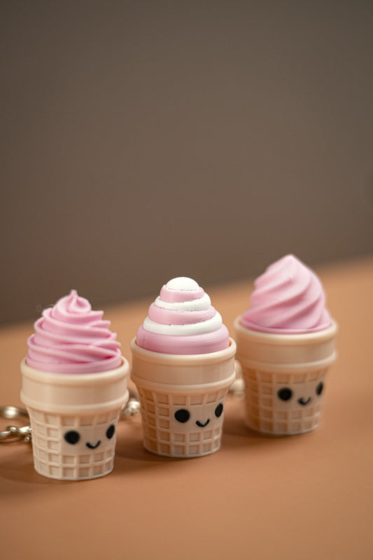 Cute Ice Cream Clickers Keychain