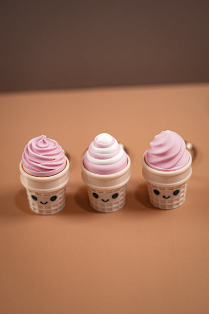 Cute Ice Cream Clickers Keychain