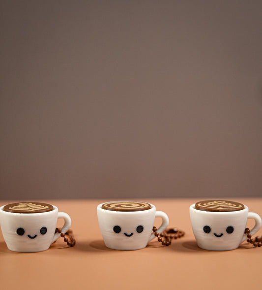 Cute Coffee Cup Clickers Keychain