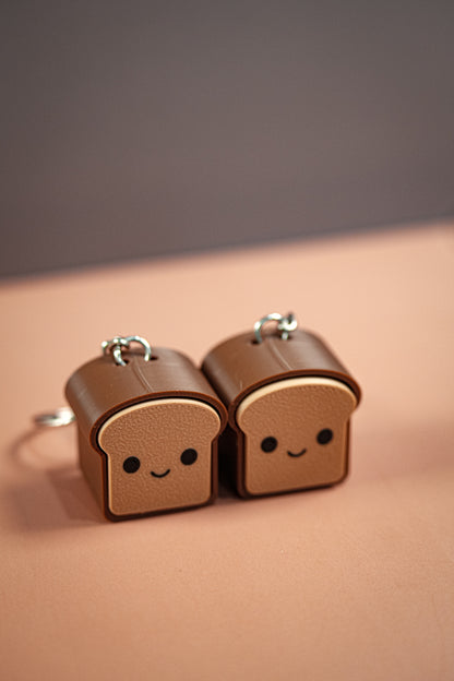 Cute Toast Clicker Keychain