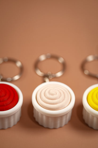 Sauce Clickers Keychain | Ketchup, Mayonnaise & Mustard