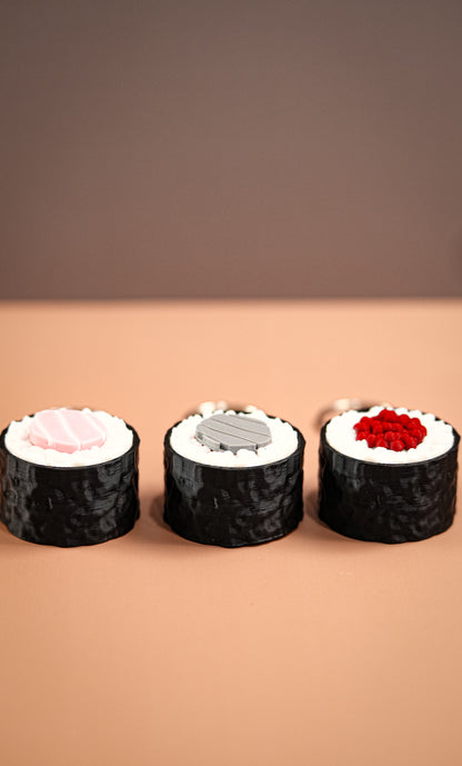 Sushi Roll Clickers Keychain set