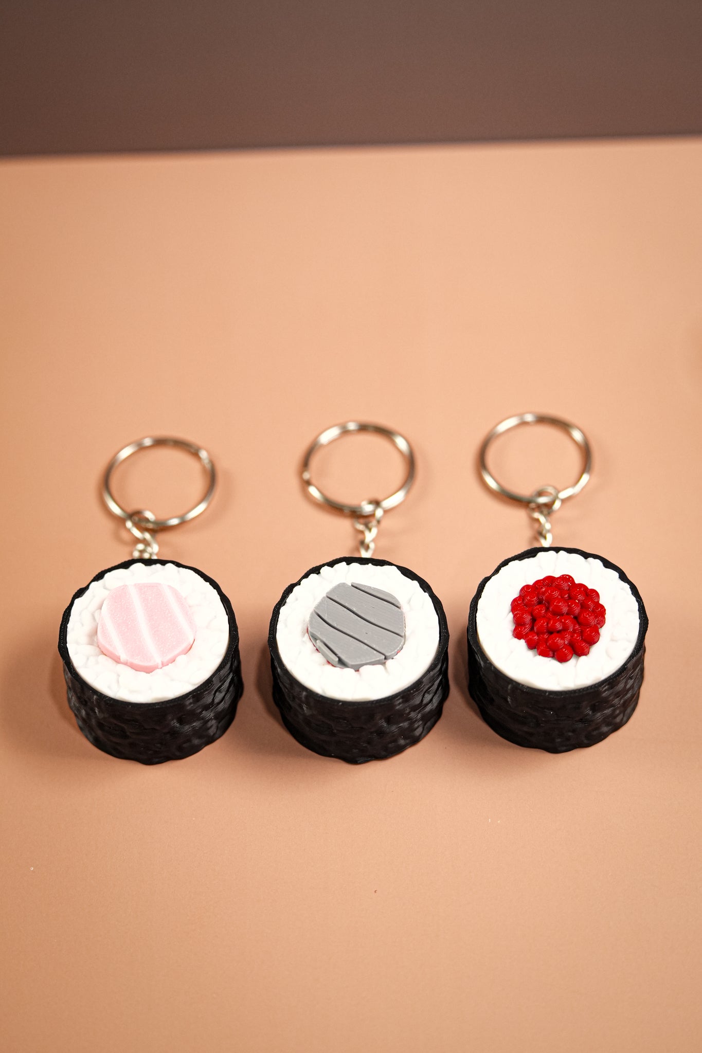 Sushi Roll Clickers Keychain set