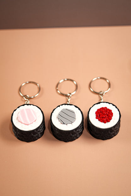 Sushi Roll Clickers Keychain set