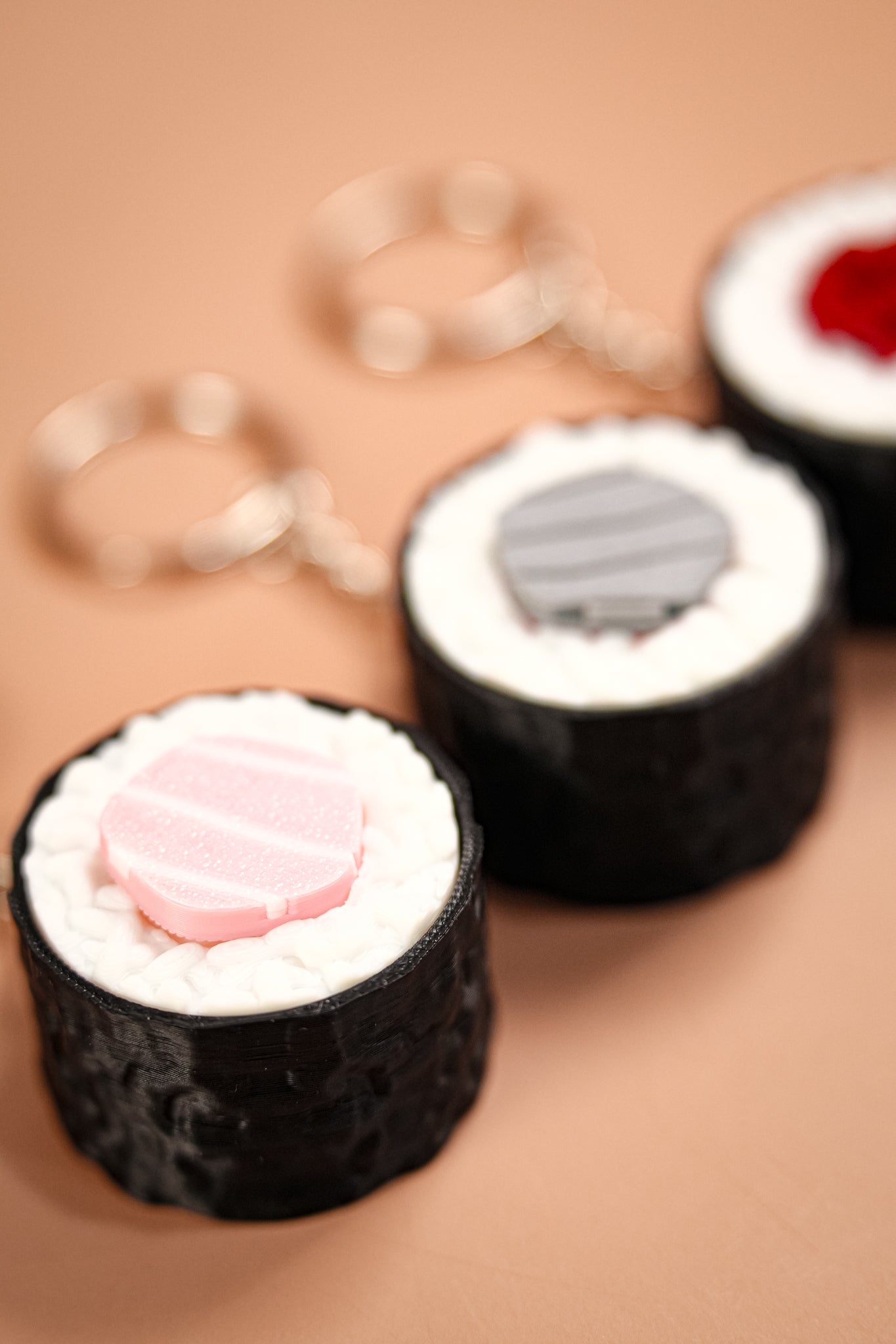 Sushi Roll Clickers Keychain set