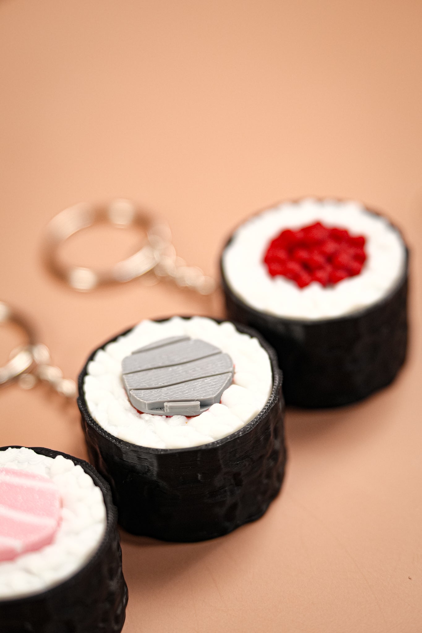 Sushi Roll Clickers Keychain set