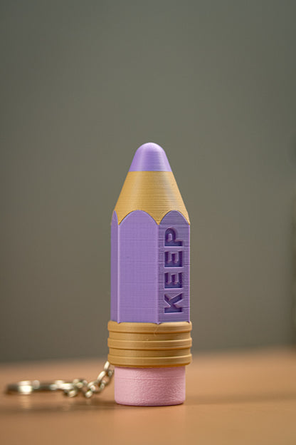 Keep Calm cute Pencil Clickers Keychain
