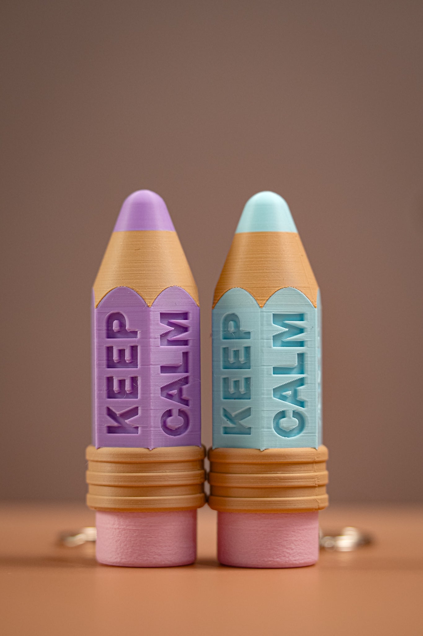 Keep Calm cute Pencil Clickers Keychain