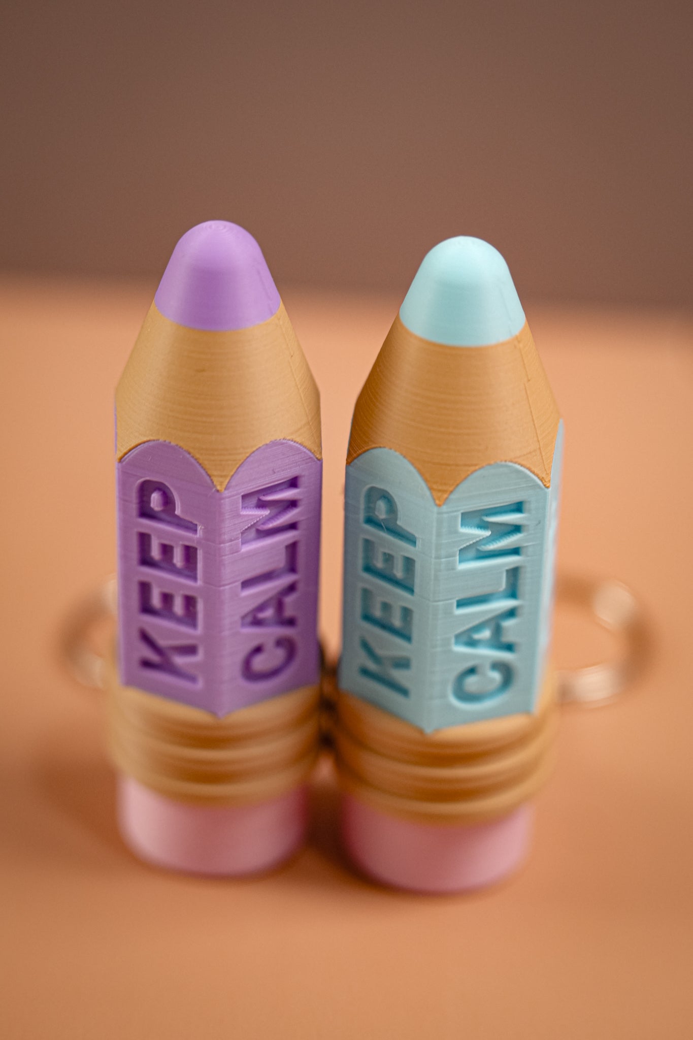 Keep Calm cute Pencil Clickers Keychain