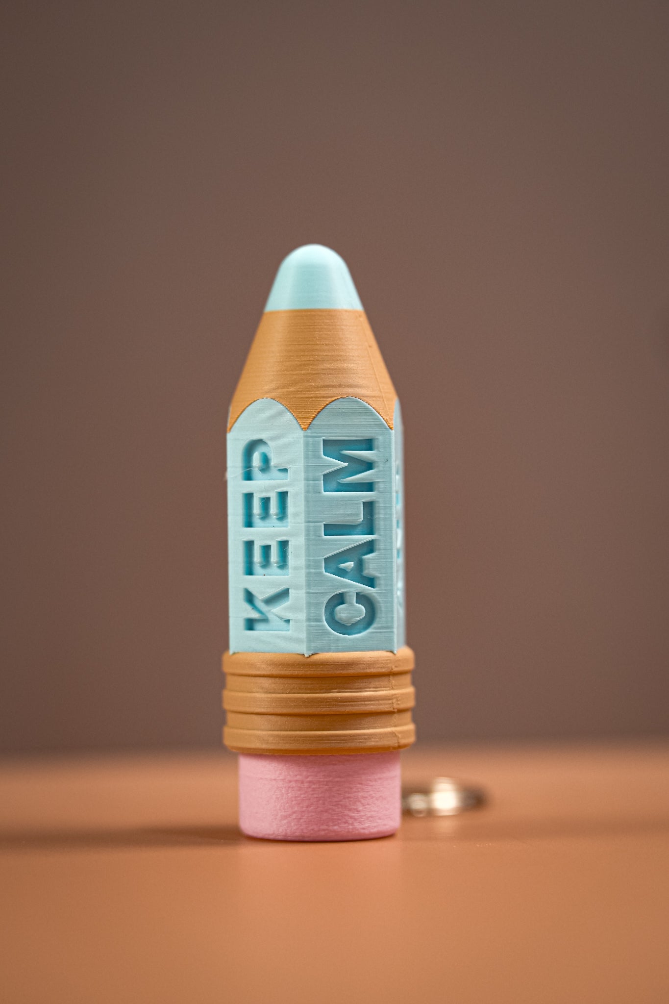 Keep Calm cute Pencil Clickers Keychain