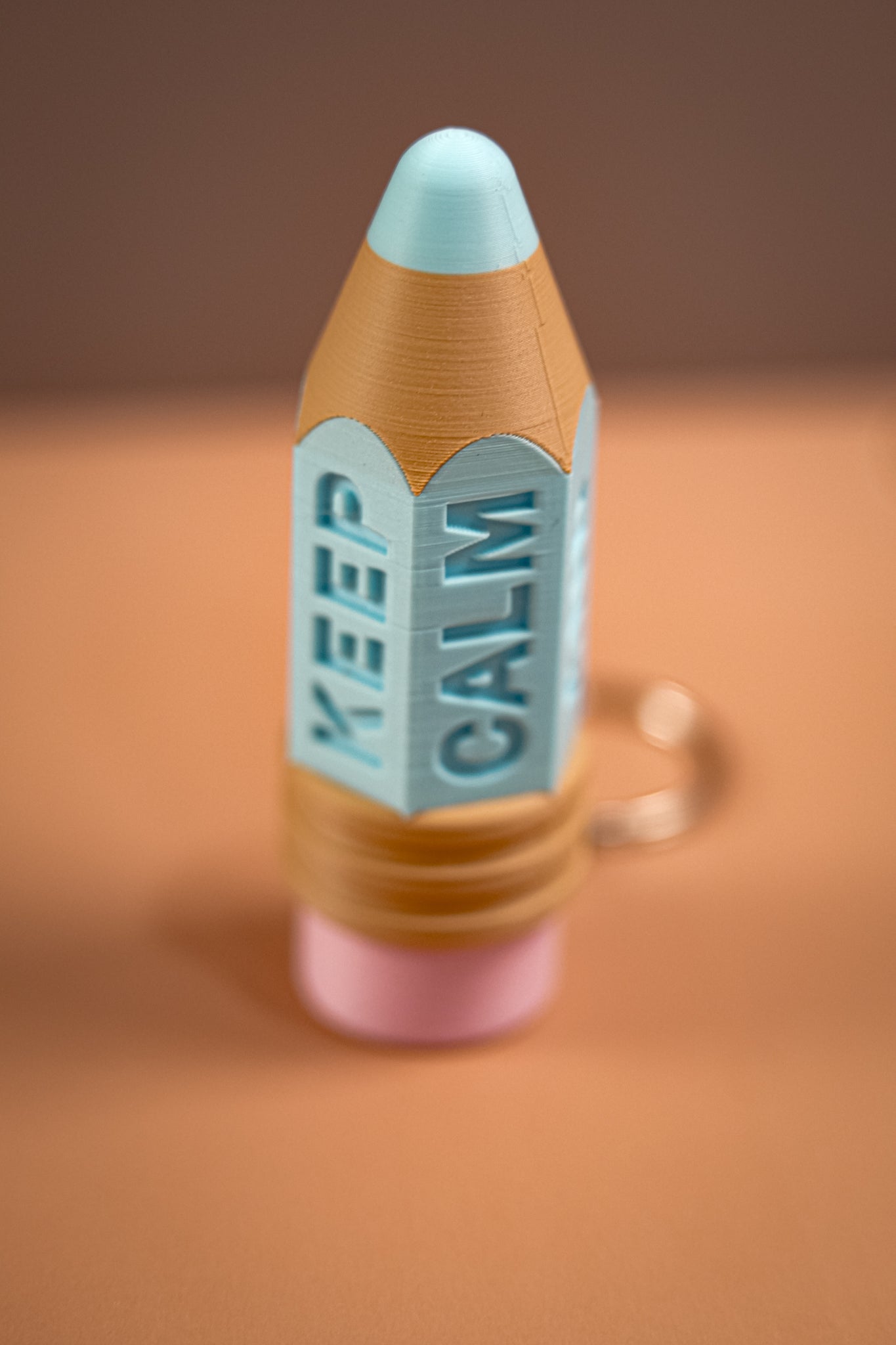 Keep Calm cute Pencil Clickers Keychain