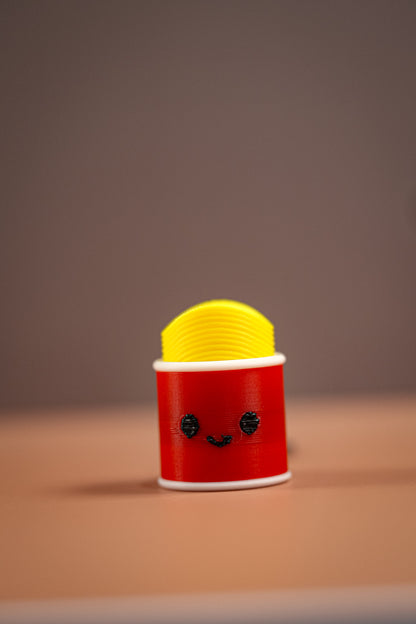 Cute Chips Can Clickers Keychain