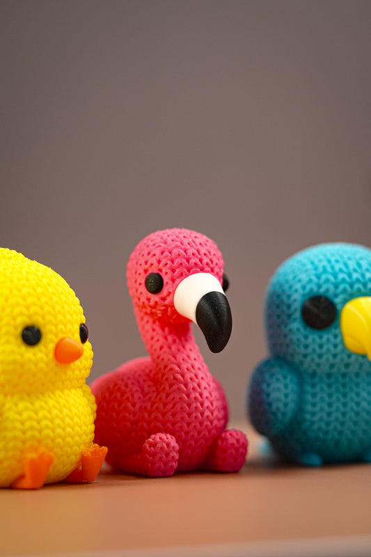 Cute Knitted Birds