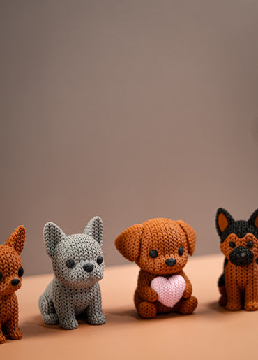 Cute Knitted Puppies