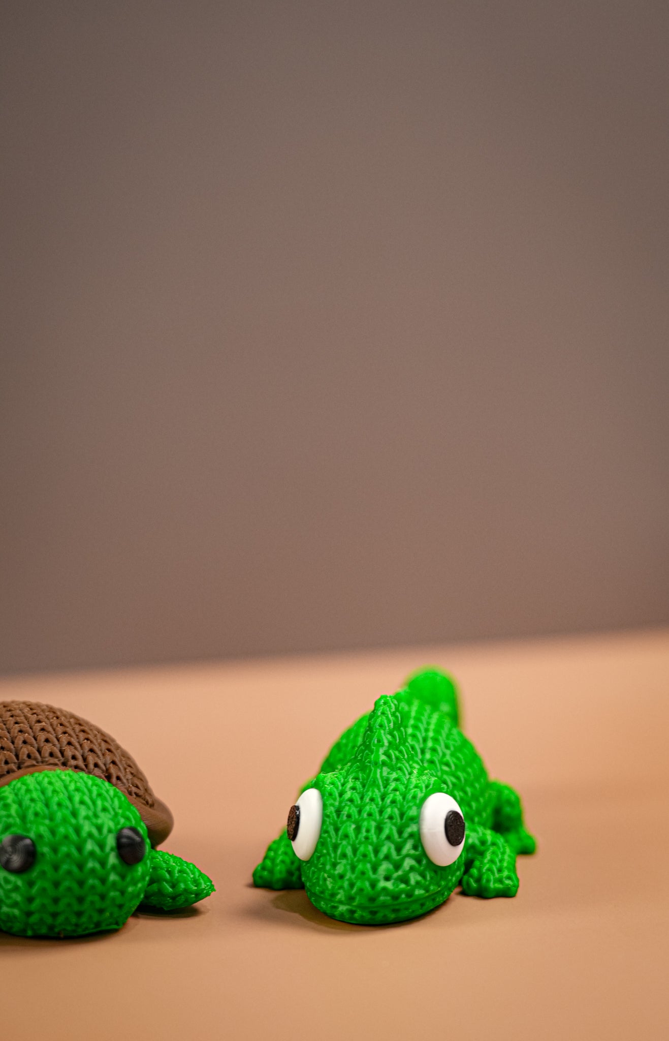 Frog, Turtle & Chameleon cute Knitted Reptiles