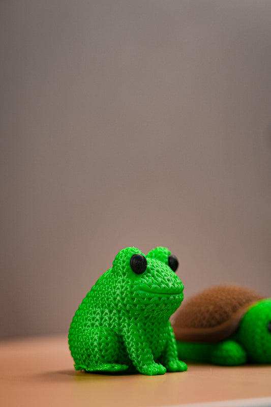 Frog, Turtle & Chameleon cute Knitted Reptiles