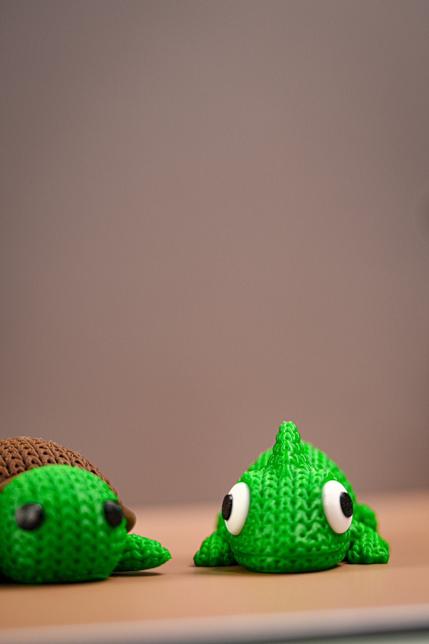 Frog, Turtle & Chameleon cute Knitted Reptiles