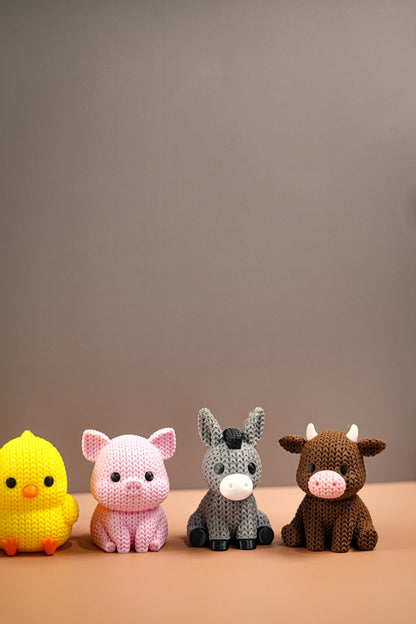 Cute Knitted Farm Animals