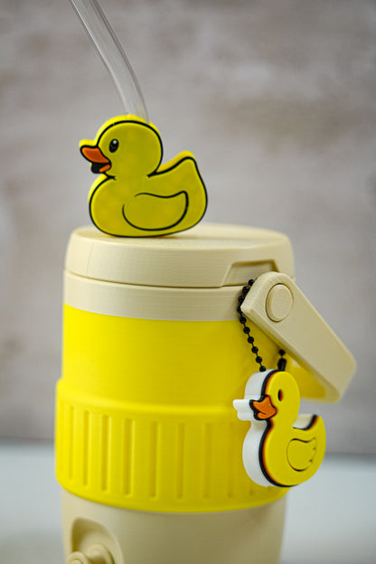 Duck 12oz Soda Can Holder Set | 3D Printed Can Sleeve with Duck Straw Topper & Matching Can Opener