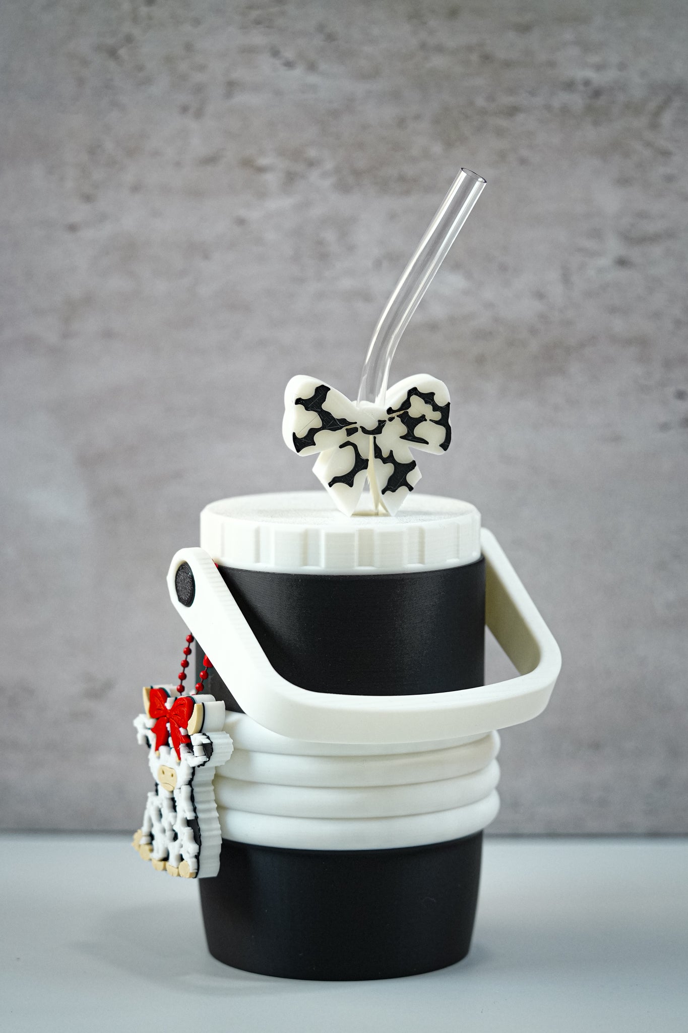 Black & White Cow Soda Can Holder | 3D Printed 12oz Can Sleeve