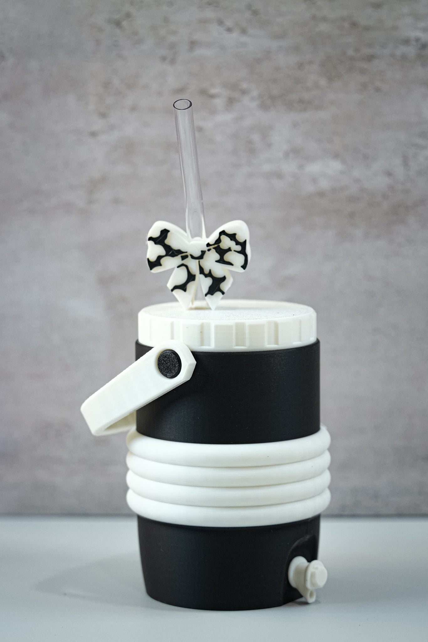 Black & White Cow Soda Can Holder | 3D Printed 12oz Can Sleeve