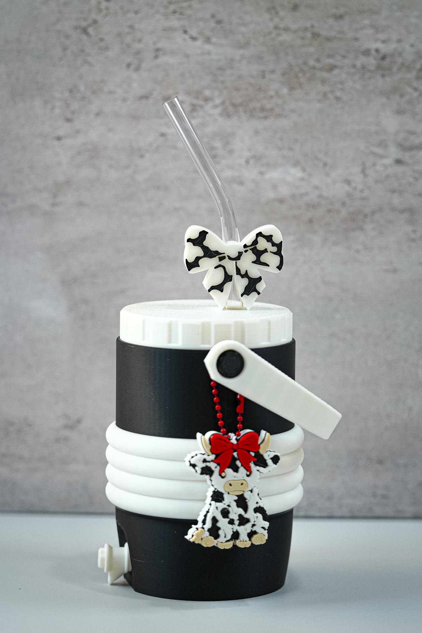 Black & White Cow Soda Can Holder | 3D Printed 12oz Can Sleeve