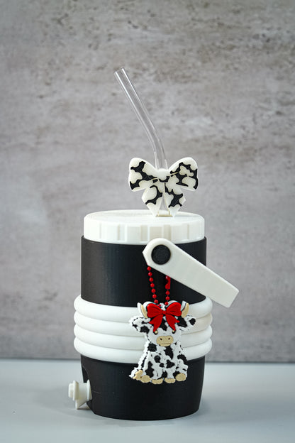 Black & White Cow Soda Can Holder | 3D Printed 12oz Can Sleeve