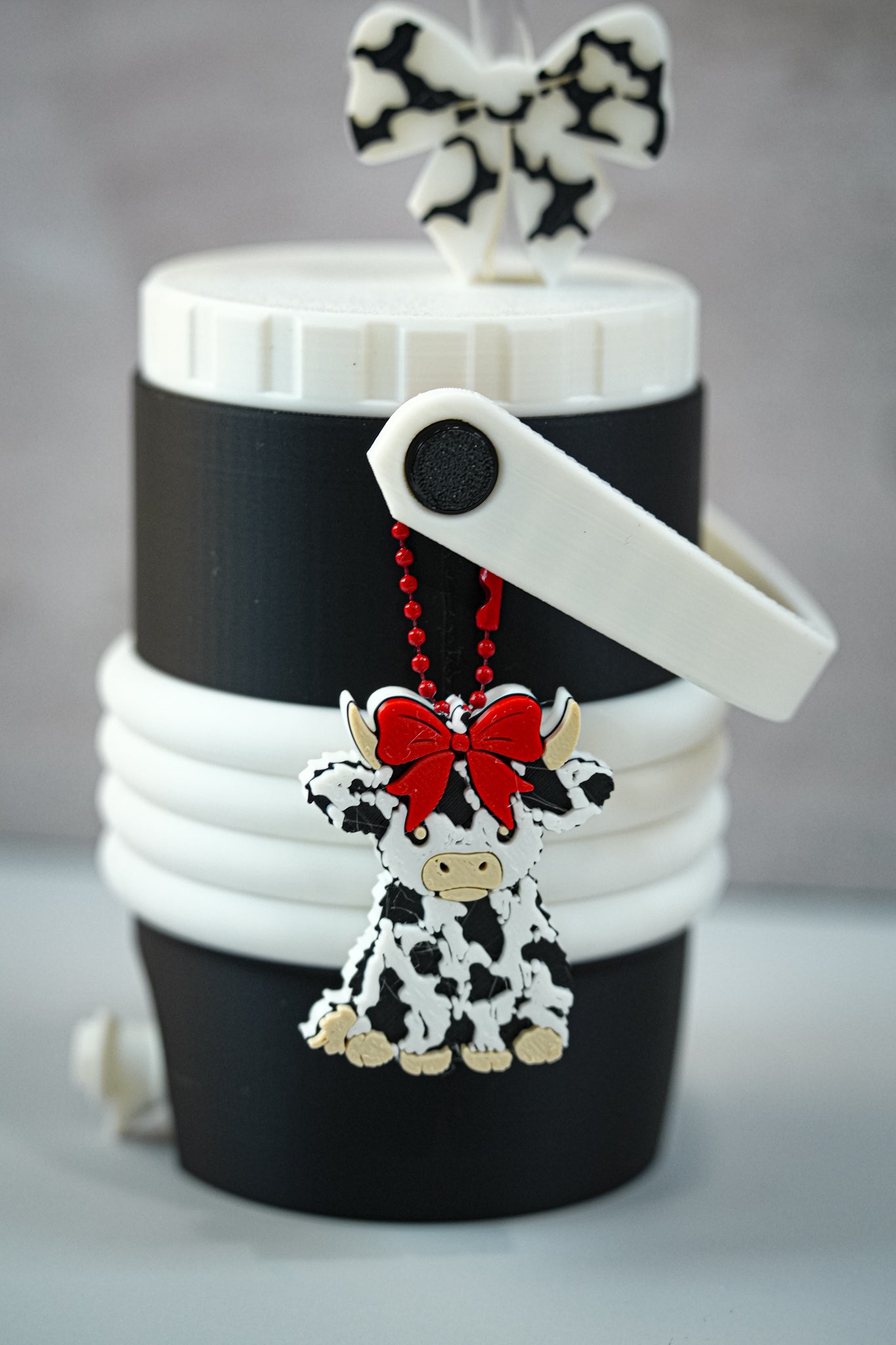 Black & White Cow Soda Can Holder | 3D Printed 12oz Can Sleeve