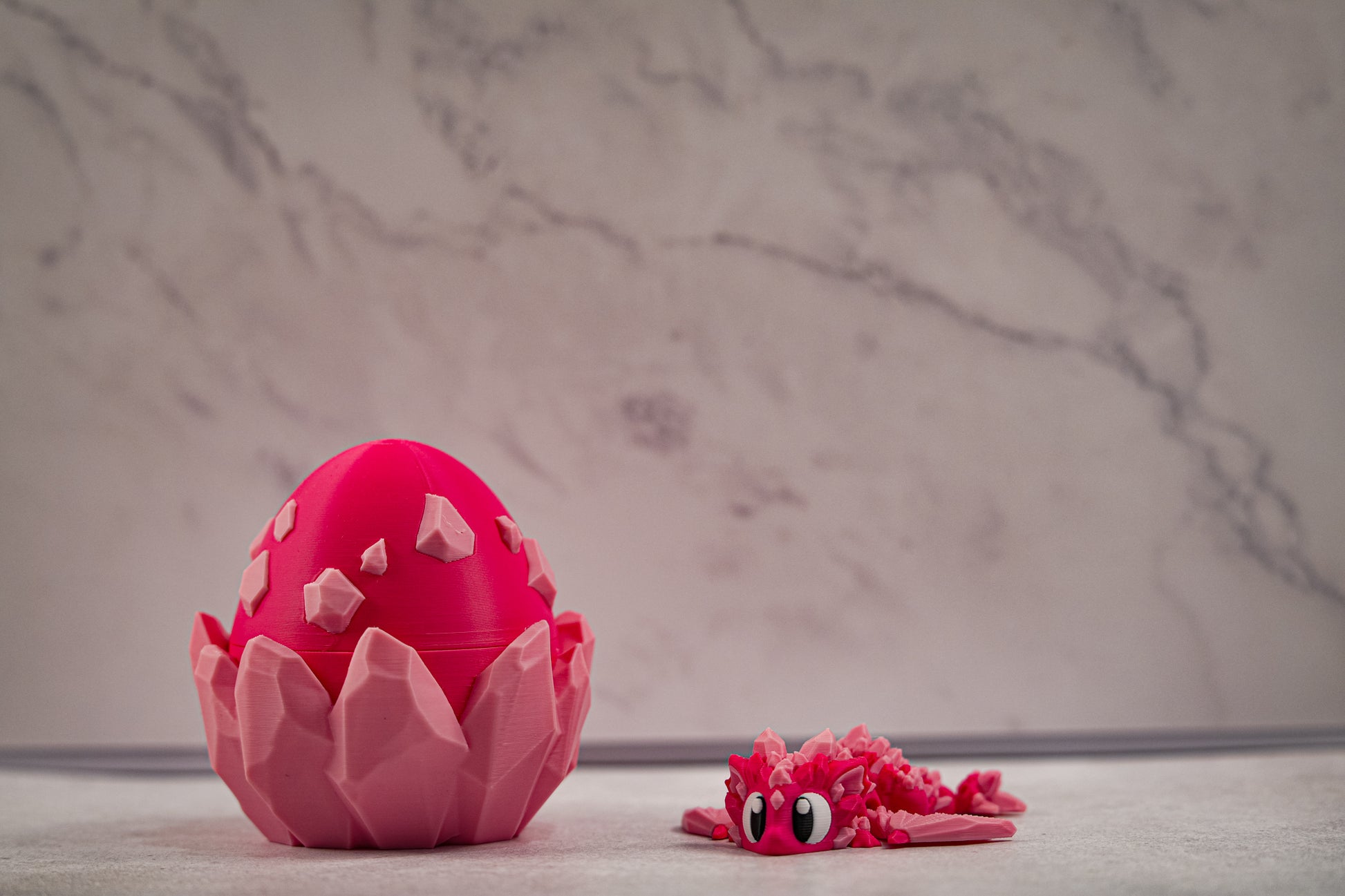 Flexi Crystal Dragon & Egg Pink