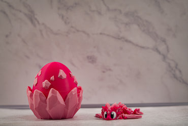 Flexi Crystal Dragon & Egg Pink