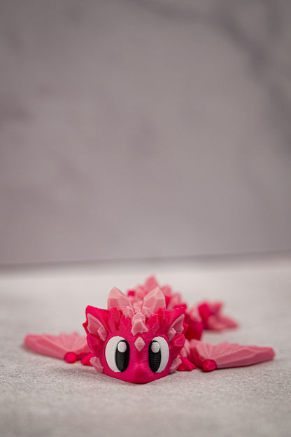 Flexi Crystal Dragon & Egg Pink
