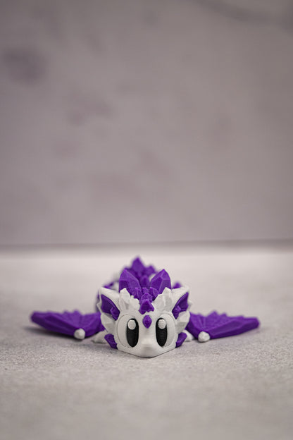 Royal Amethyst Crystal Dragon & Egg