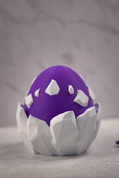 Royal Amethyst Crystal Dragon & Egg