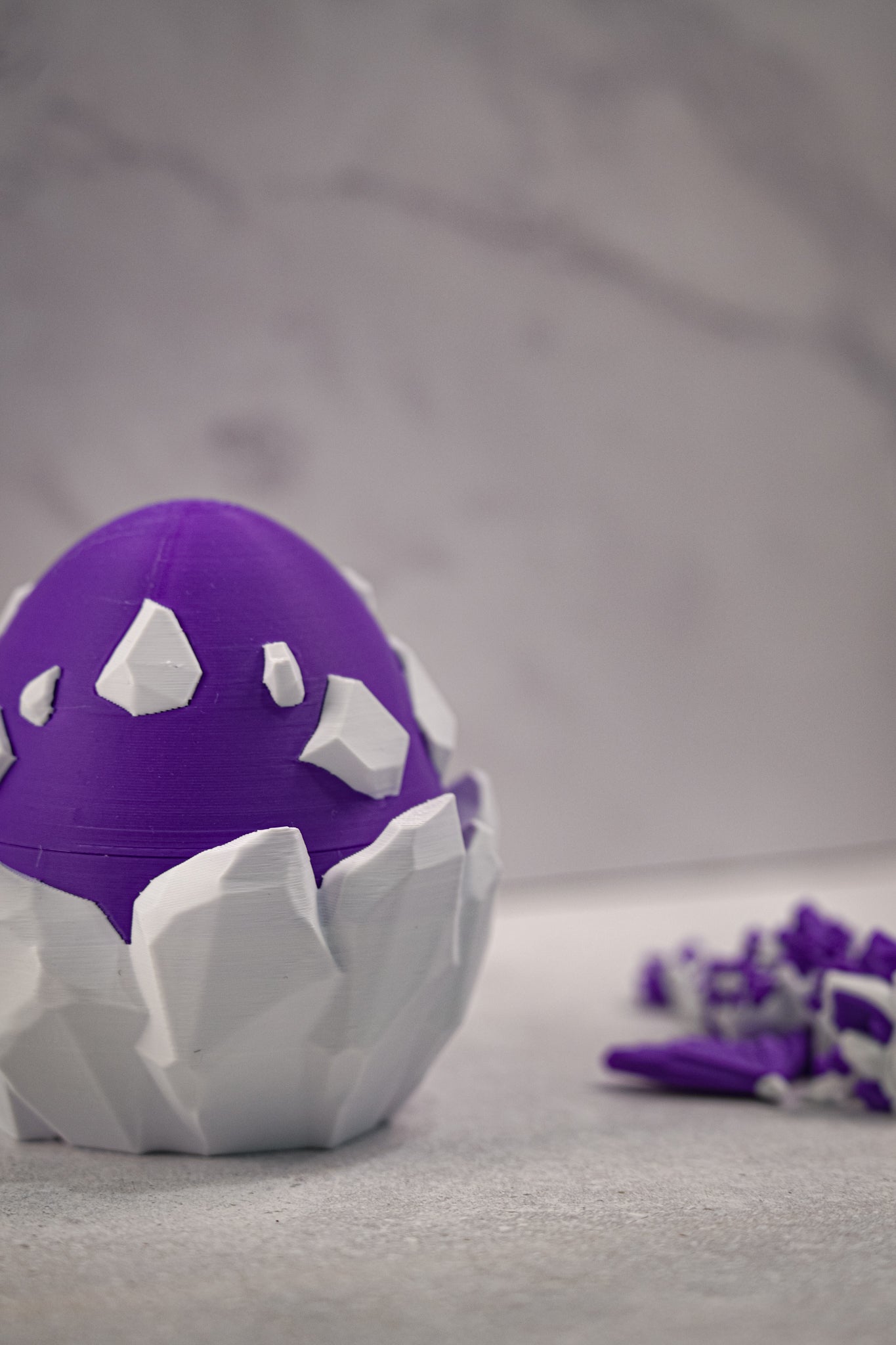 Royal Amethyst Crystal Dragon & Egg