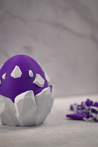 Royal Amethyst Crystal Dragon & Egg