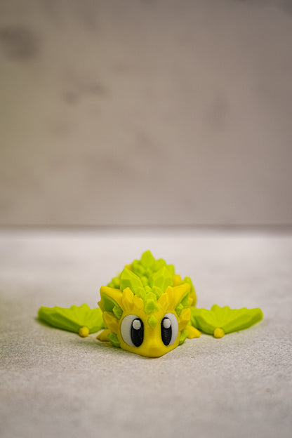 Crystal Baby Dragon & Egg – Articulated 3D Printed Fantasy Hatchling