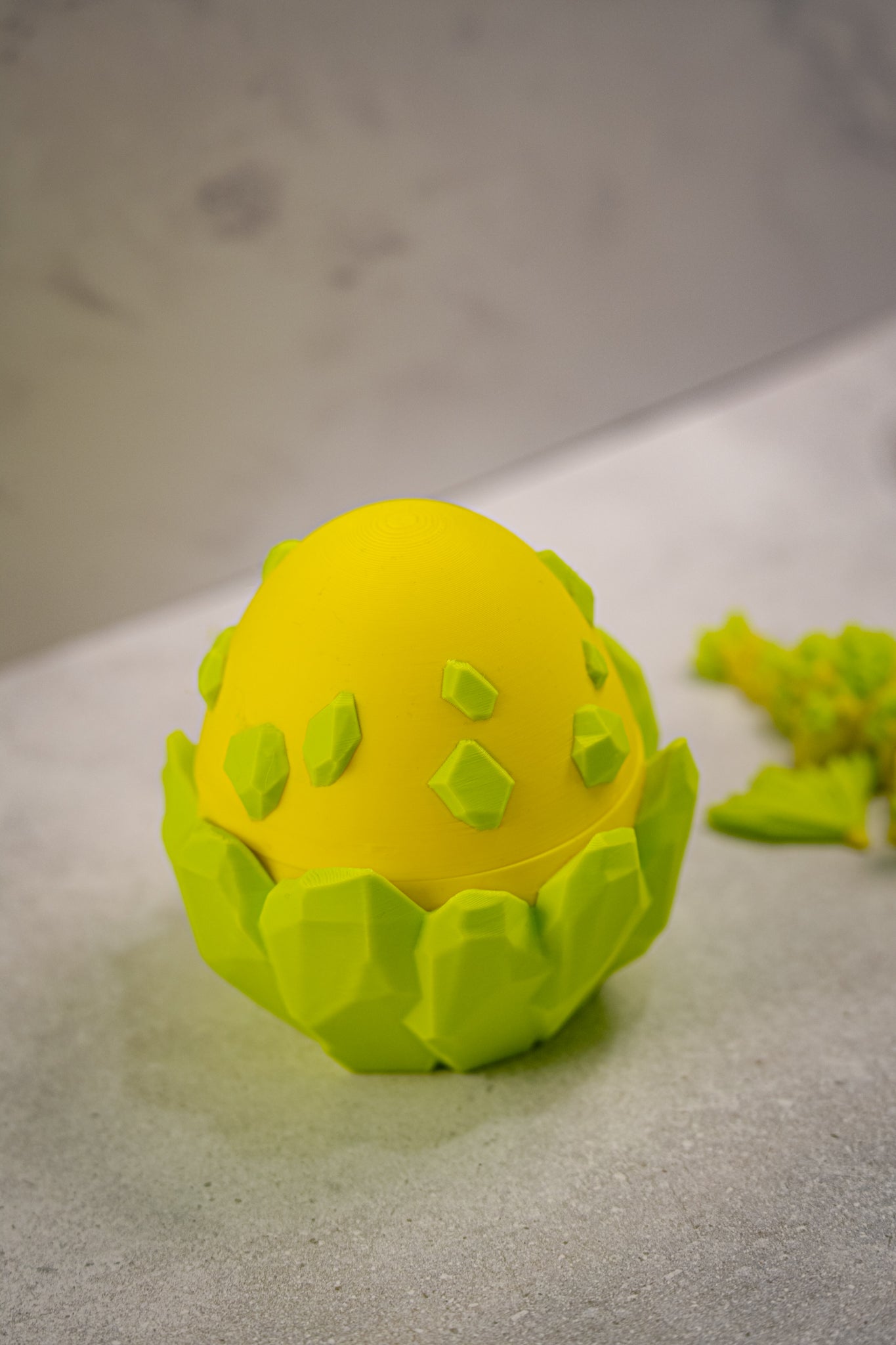 Crystal Baby Dragon & Egg – Articulated 3D Printed Fantasy Hatchling