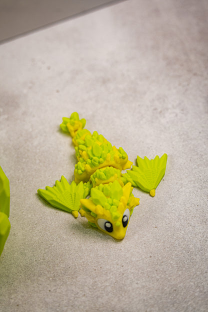 Crystal Baby Dragon & Egg – Articulated 3D Printed Fantasy Hatchling