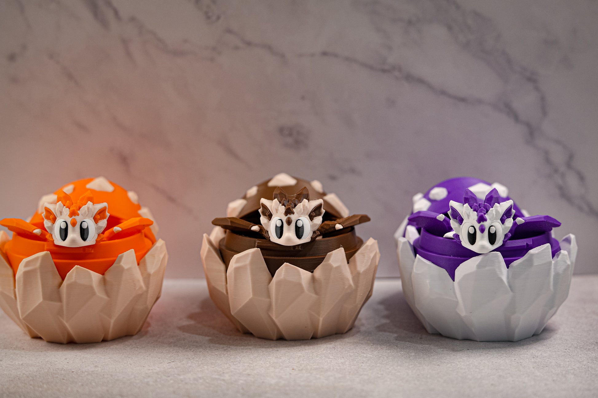Royal Amethyst Crystal Dragon & Egg
